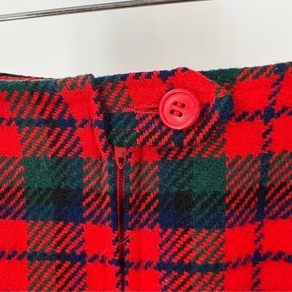 Pendleton Womens Wool Plaid Skirt Size 16 Red Black - Picture 3 of 6